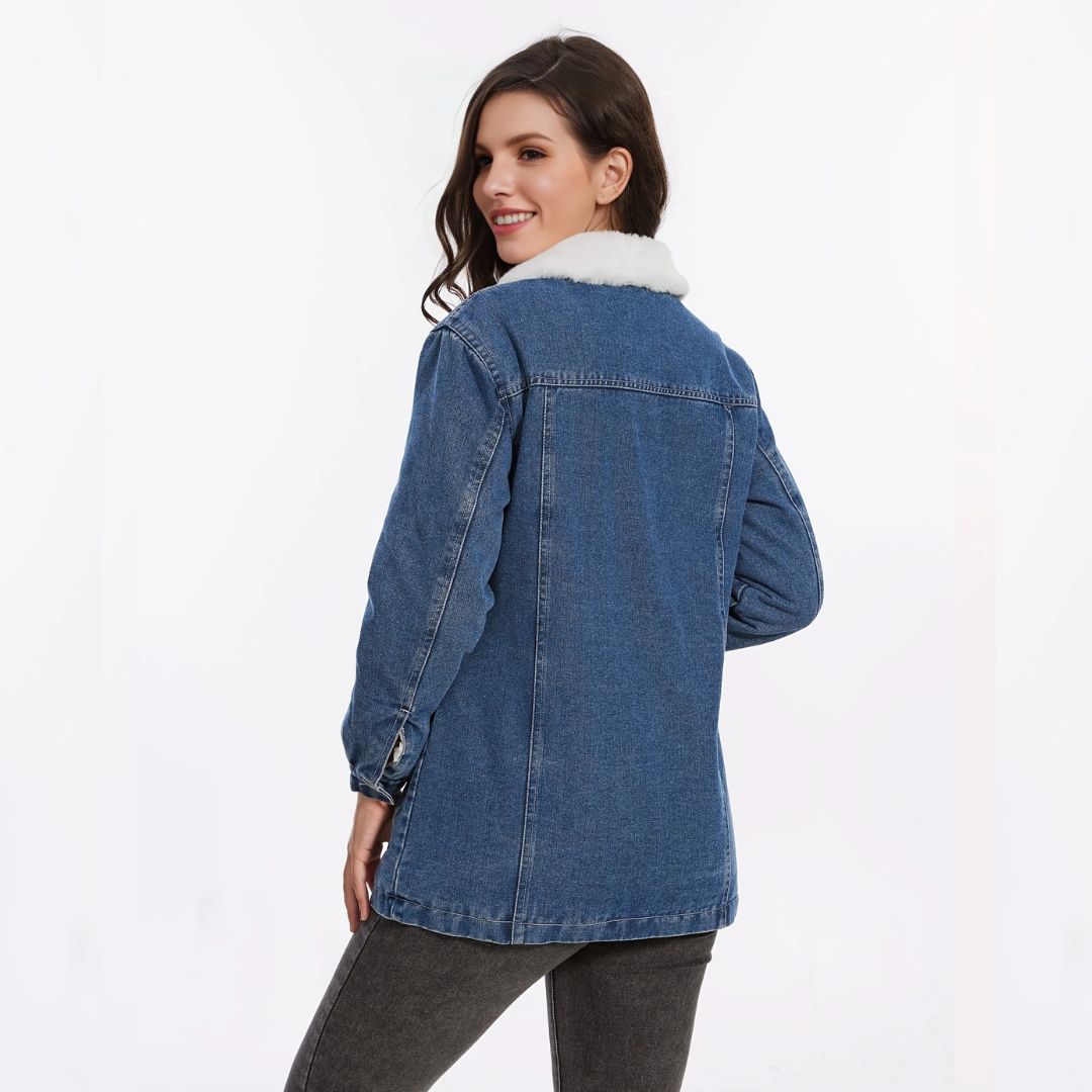 Jaqueta Feminina Jeans Forrada Manuela