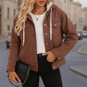 Jaqueta Jeans Feminina Forrada Julia