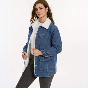 Jaqueta Feminina Jeans Forrada Manuela